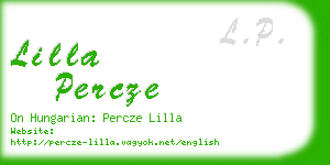 lilla percze business card